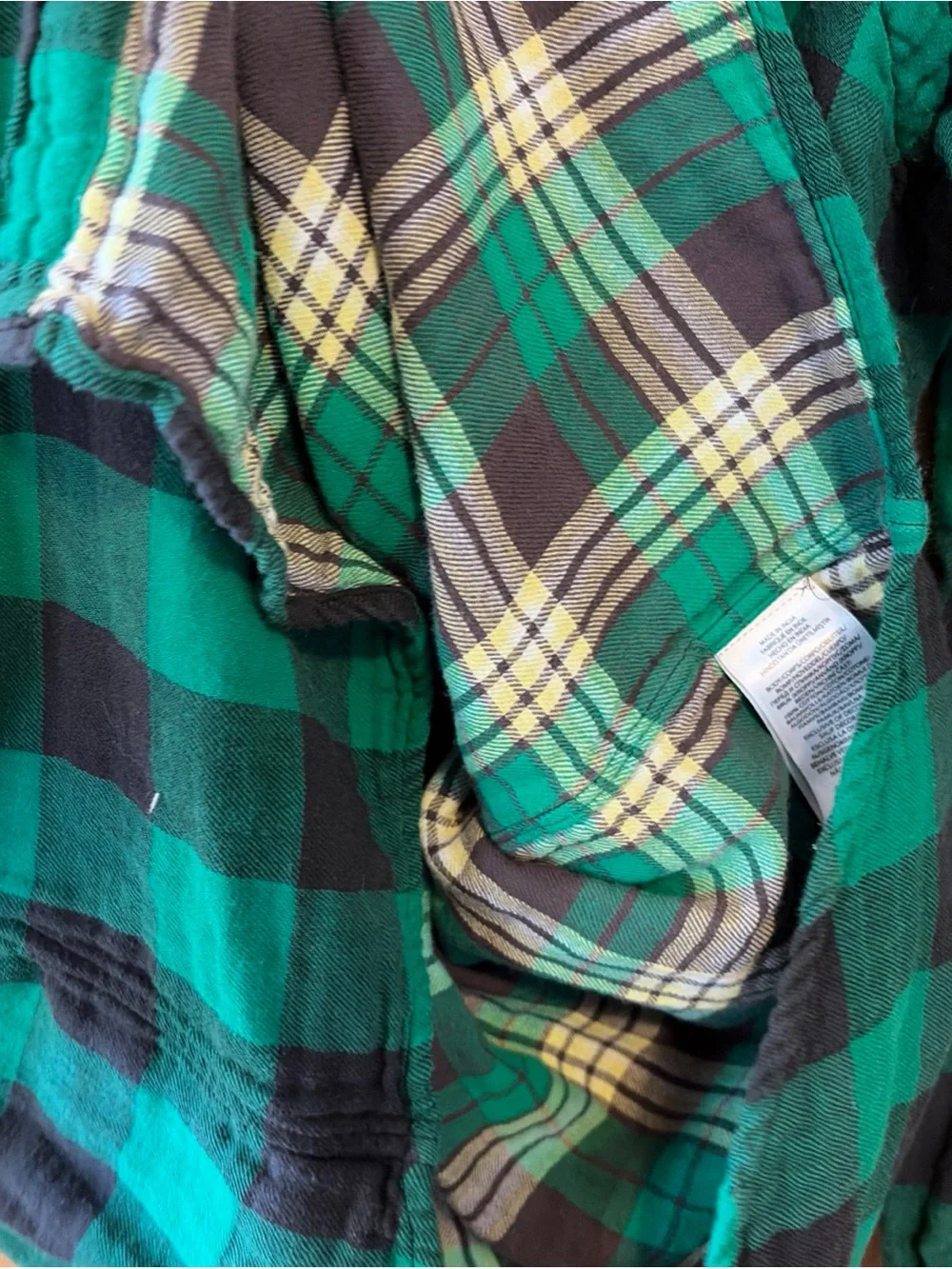 Polo Ralph Lauren Flannel Shirt Mens XL Plaid Check Lined Double Faced Green
